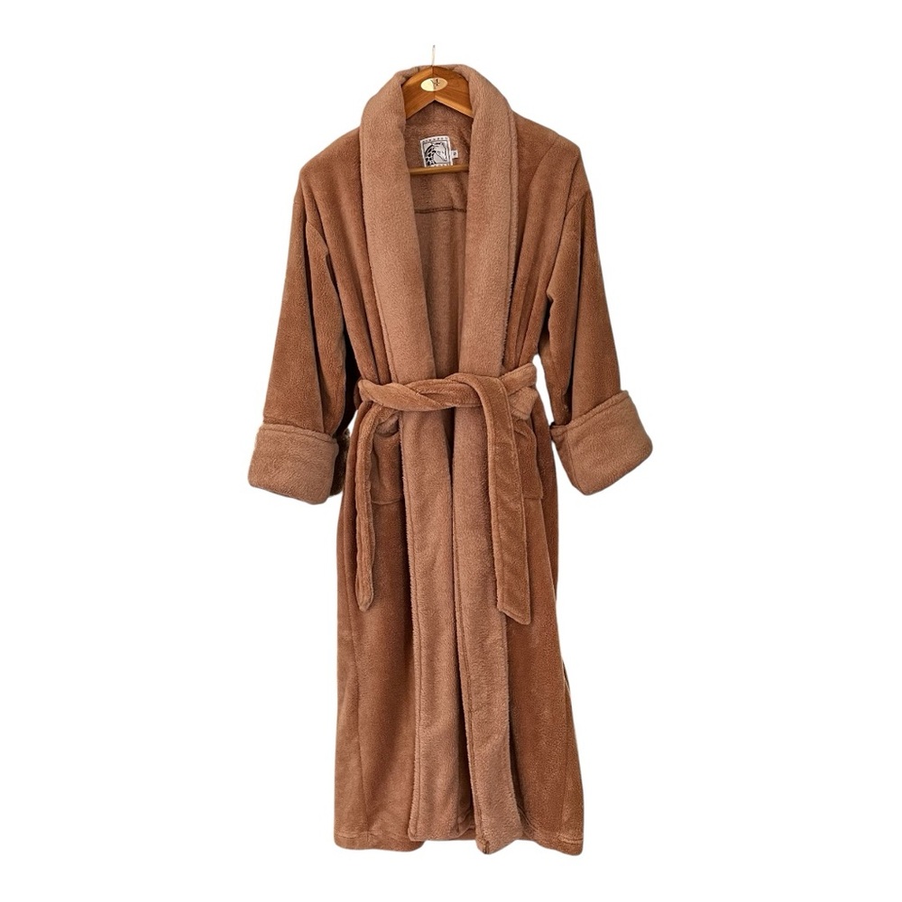 Giraffe At Home by Little Giraffe Luxe Warm Bathrobe Camel Color Womens S/M